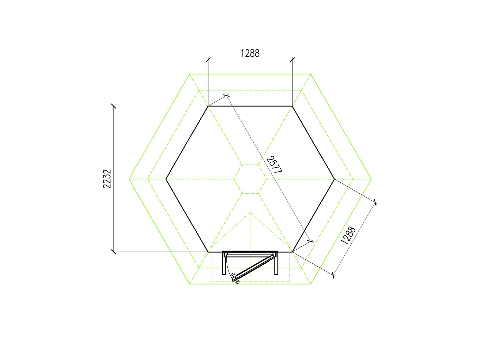 Eksklusiv grillhytte 4,5 m² – Fundament